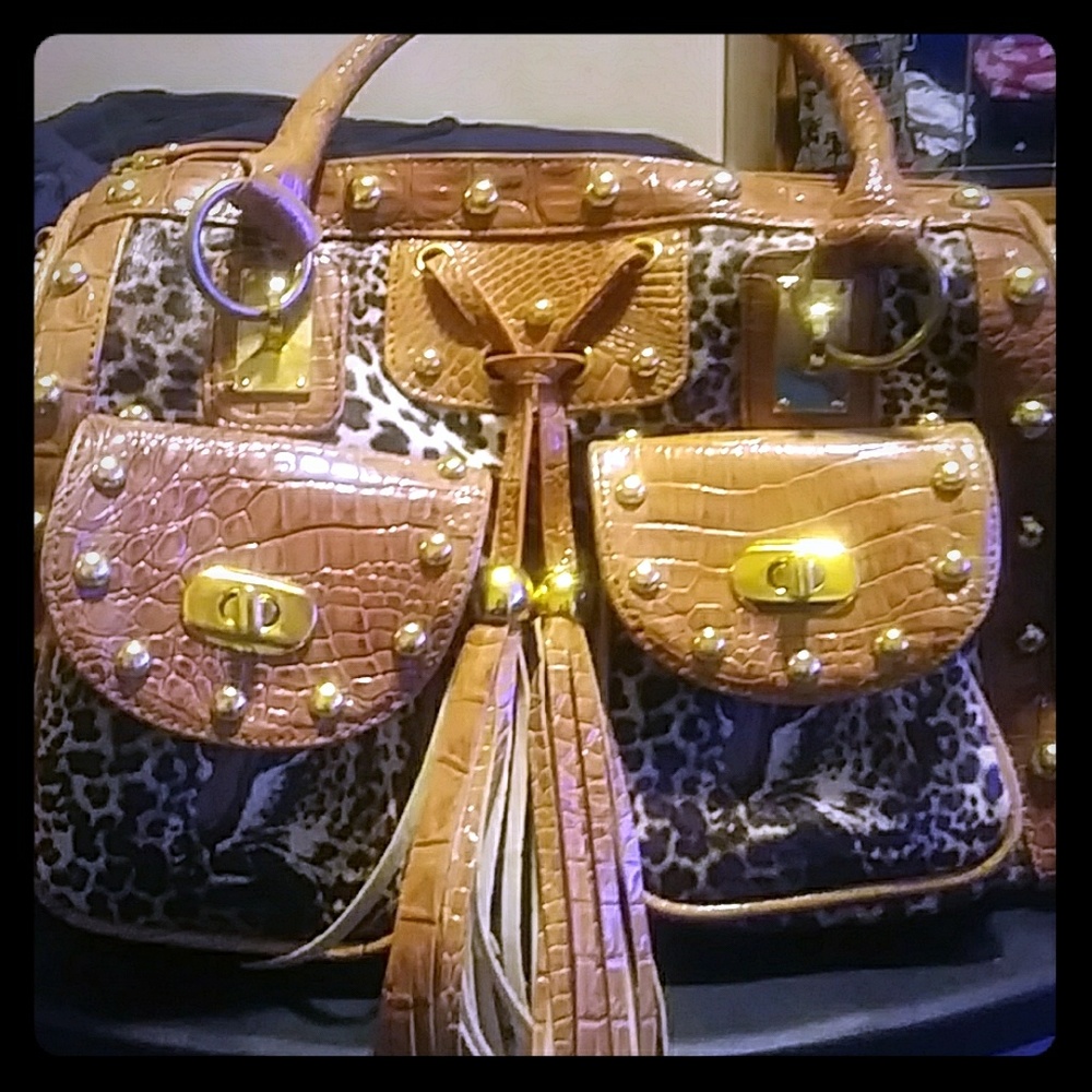 Leopard print purse